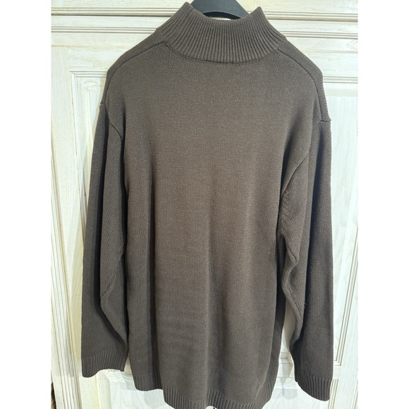 Vintage South Pole Turtleneck Sweater Mens Med Brown Skate Hip Hop Y2K - Picture 3 of 10